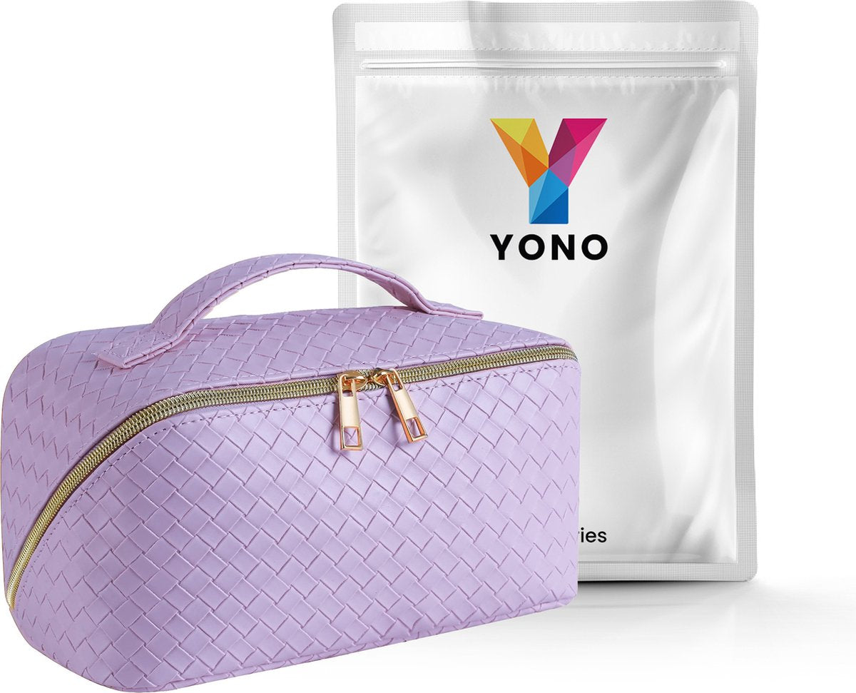 YONO Reis Make Up Tas - Toilettas Etui - Cosmetica Tas - Beauty Case Organizer - Large - Lichtpaars