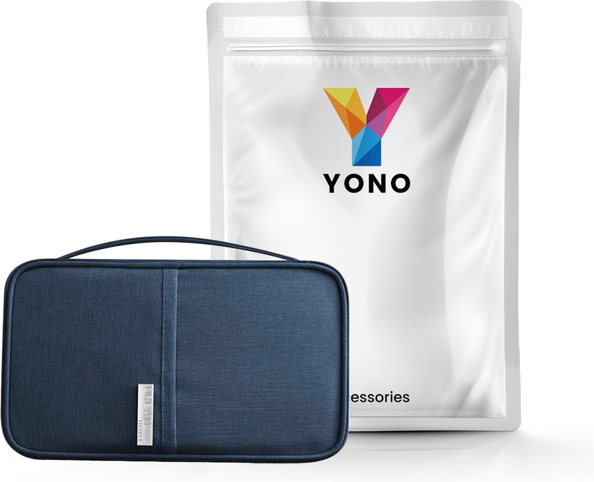 YONO Reis Portemonnee met Paspoort Houder - Documenten Organizer Hoesje - Kaarthouder Pasjes Tasje - Donkerblauw