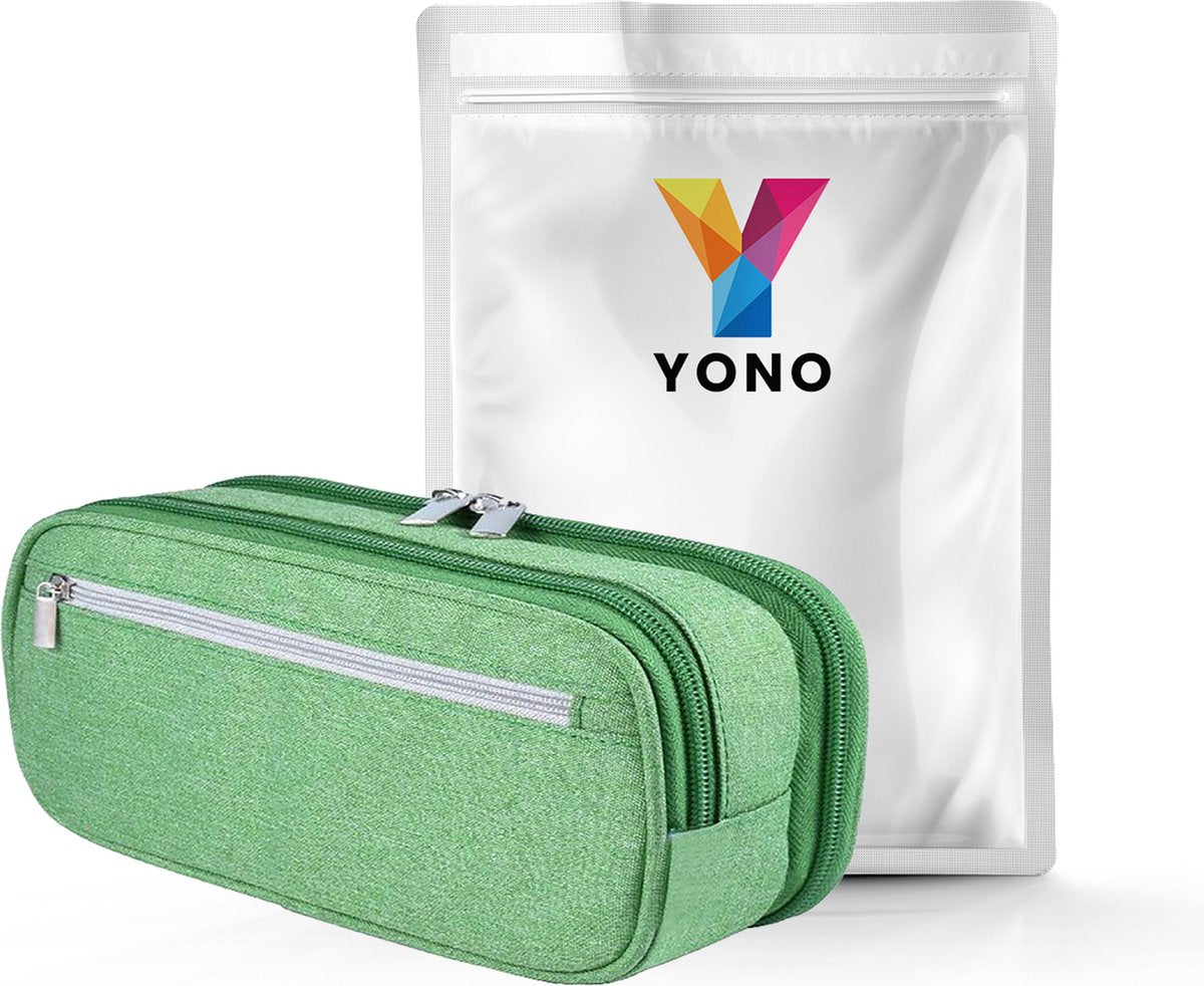 YONO Pennen Etui Large - Pennenzak voor Kinderen en Volwassenen - Schooletui voor Jongens en Meisjes - Back To School - Groen