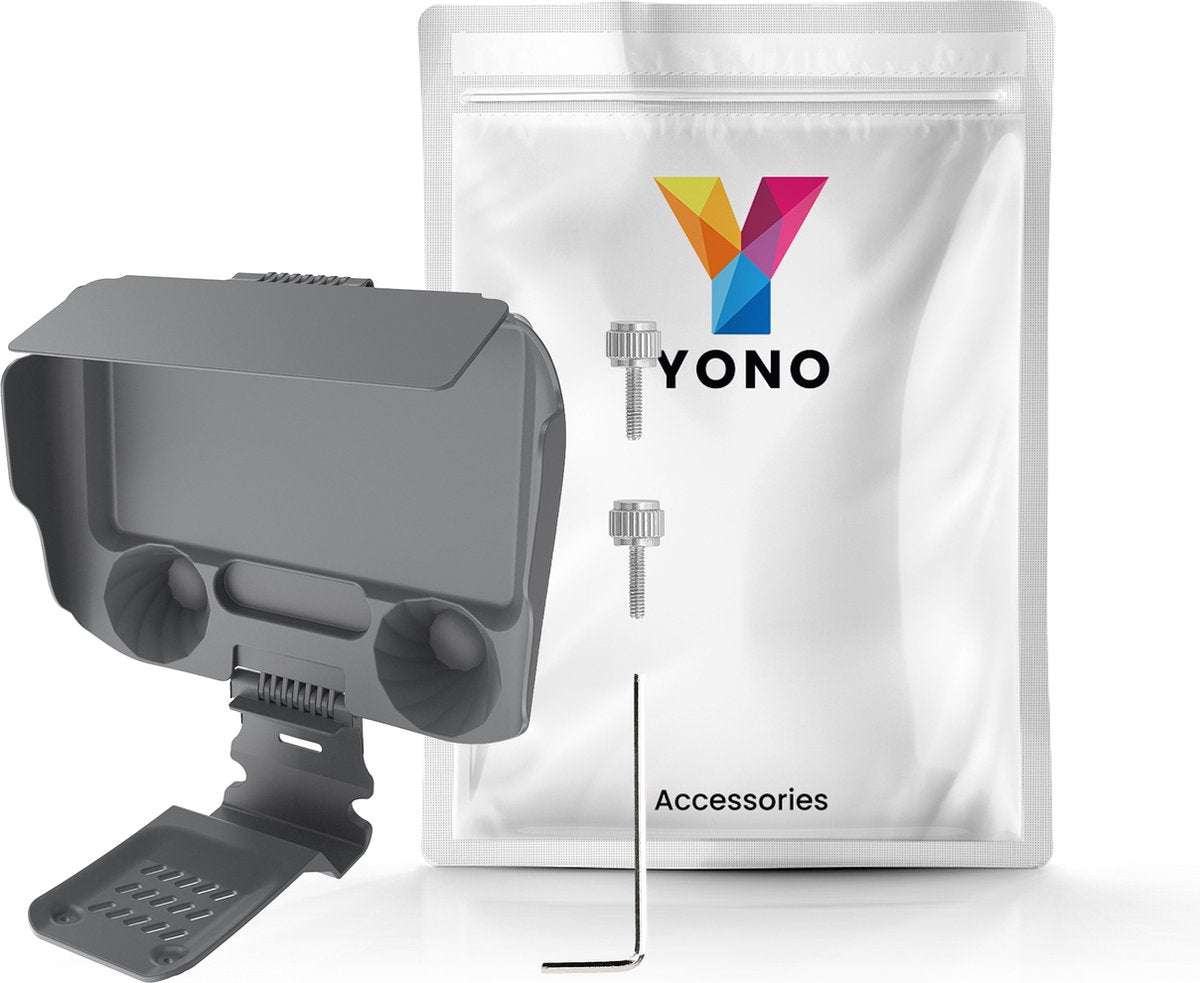 YONO Zonnekap geschikt voor DJI Mini 4 Pro / Air 3 - Zonneklep Scherm - Bescherming Accessoires - Grijs