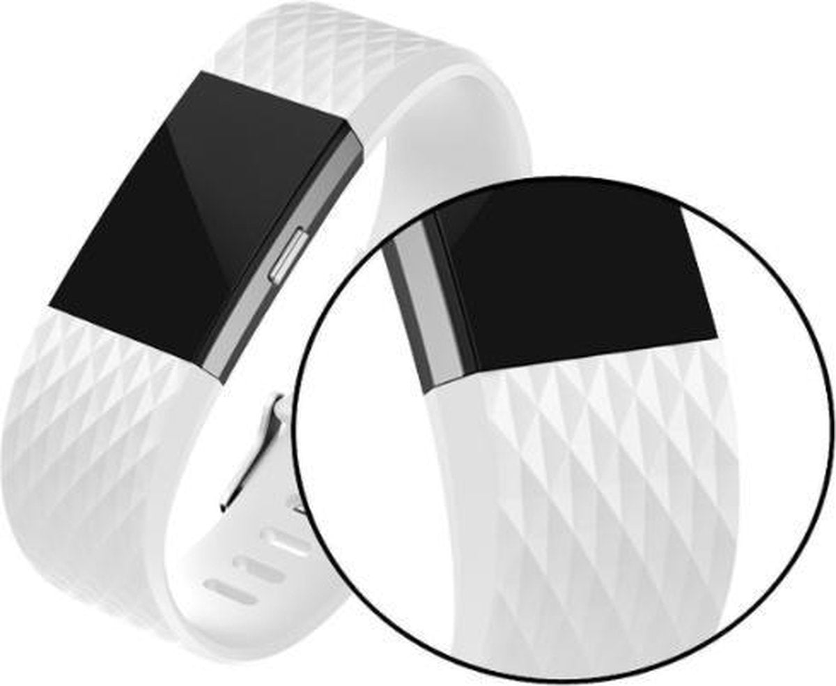 Special Edition Bandje Wit geschikt voor FitBit Charge 2 – Small