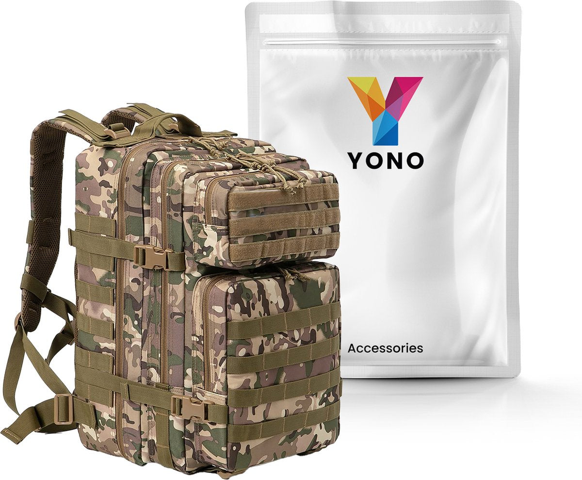 YONO Tactical Backpack Militaire Rugzak - Tactische Wandelrugzak Leger - 45L - Donkergroen Camouflage