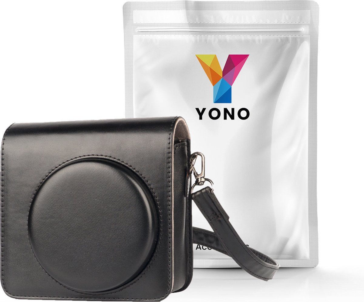 YONO Case geschikt voor Fujifilm Instax SQUARE SQ40 - Hoesje met Draagriem - Zwart