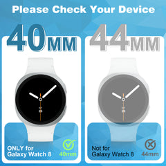 YONO Case geschikt voor Samsung Watch 8 40mm - 2 Stuks - Zwart en Transparant