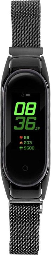 YONO Milanees Bandje geschikt voor Xiaomi Mi Band 4 – Zwart