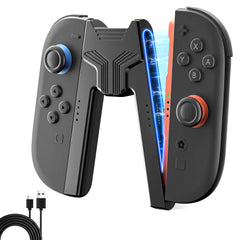 YONO Controller Grip met Oplaadfunctie - Geschikt voor Nintendo Switch 2 Joy-Con - Zwart