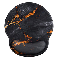 YONO Muismat met Polssteun - Ergonomisch - Gel - Antislip - Marmer Zwart