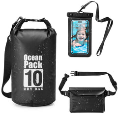 Dry Bag Set - Waterdichte Tas 10 Liter, Telefoonhoesje en Heuptas