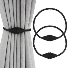 YONO Gordijnhouder Kegel Magnetisch - 2 Stuks - Zwart