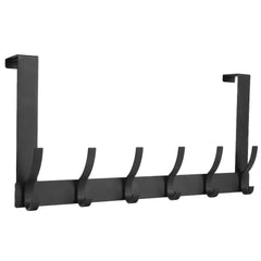 YONO Deurkapstok - 6 Haken - RVS - Zwart