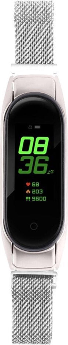 YONO Milanees Bandje geschikt voor Xiaomi Mi Band 4 – Zilver