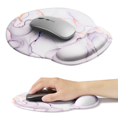 ONO Muismat met Polssteun - Ergonomisch - Gel - Antislip - Marmer Wit