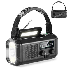 YONO Noodradio - 10.000mAh Powerbank - Opwindbaar en Oplaadbaar - Zaklamp