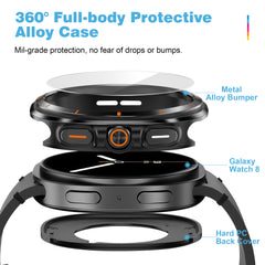 YONO Armor Case geschikt voor Samsung Watch 8 40mm - Zwart