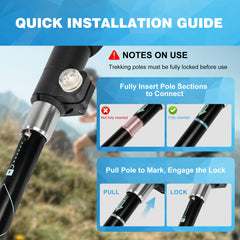 YONO Nordic Walking Stokken - Wandelstokken Hiking Set van 2