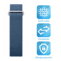 YONO Bandje geschikt voor Google Fitbit Air - Nylon Armband - Donkerblauw
