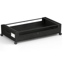 YONO Opbergbox met Wieltjes - voor onder het Bed - Zwart