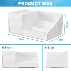 YONO Make Up Organizer met Lades - Skincare Organizer - Parfum Houder - Nagellak - Wit