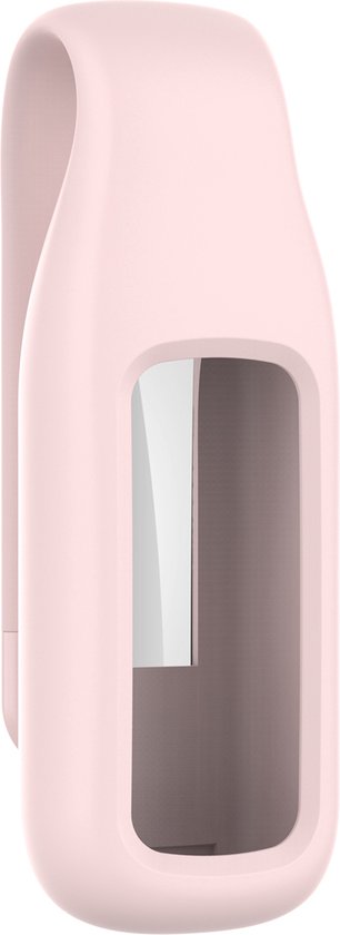 YONO Siliconen Clip Case geschikt voor Fitbit Luxe - Hoesje - Lichtroze