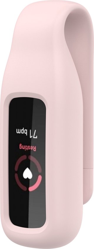 YONO Siliconen Clip Case geschikt voor Fitbit Luxe - Hoesje - Lichtroze