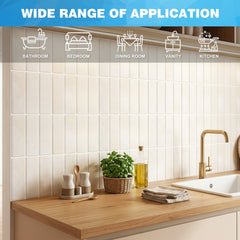 YONO Plaktegels - Zelfklevende Tegels - 5 Stuks - Creme