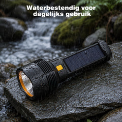 YONO Oplaadbare LED Zaklamp op Zonne-energie - USB-C - Werklamp