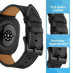 YONO Bandje geschikt voor Samsung Galaxy Watch 8 - Leer - Zwart