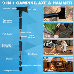 YONO Compleet Noodpakket voor Thuis - Outdoor Survival Accessoires Pakket XL - Rampenrugzak Oorlog - 262 in 1