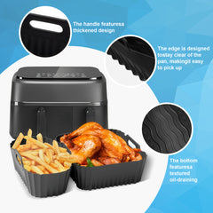 YONO Accessoires Set  geschikt voor Philips Dual Basket Airfryer 3000 & 5000 series - 18in1