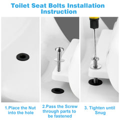 YONO WC Bril Scharnieren Set - 4 Onderdelen