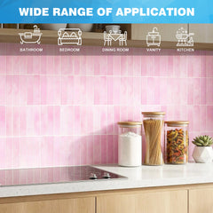 YONO Plaktegels - Zelfklevende Tegels - 5 Stuks - Roze