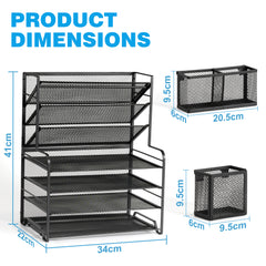 YONO Bureau Organizer met Brievenbak en Pennenbak - Zwart