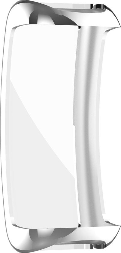 YONO Bumper geschikt voor Fitbit Inspire 3 – Siliconen Case – Screenprotector Hoesje – Zilver