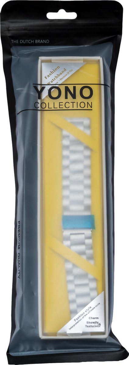 YONO Metalen Band Zilver geschikt voor Samsung Gear S3 en Galaxy Watch 46mm – Vervangende Schakel Armband