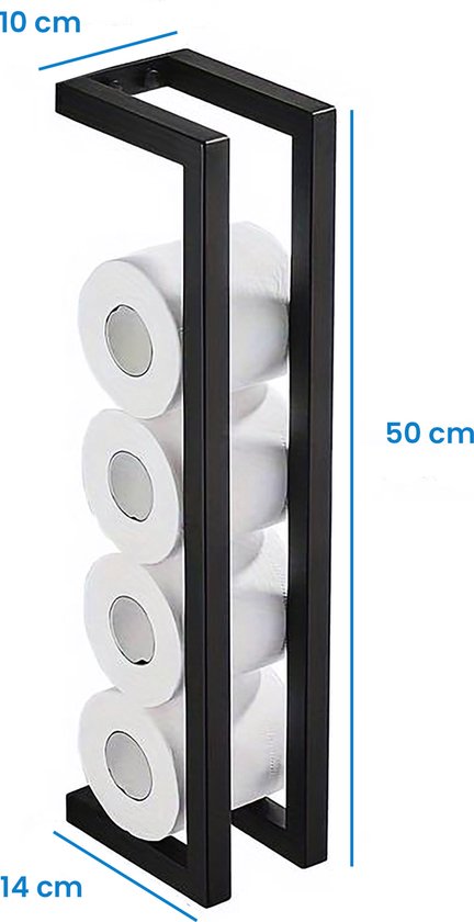 YONO Reserverolhouder Hangend - Toiletrolhouder - WC Rolhouder - Rollenhouder - Zwart