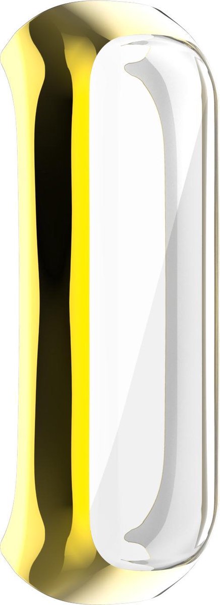 YONO Bumper geschikt voor Galaxy Fit 2 – Siliconen Case – Screenprotector Hoesje – Goud