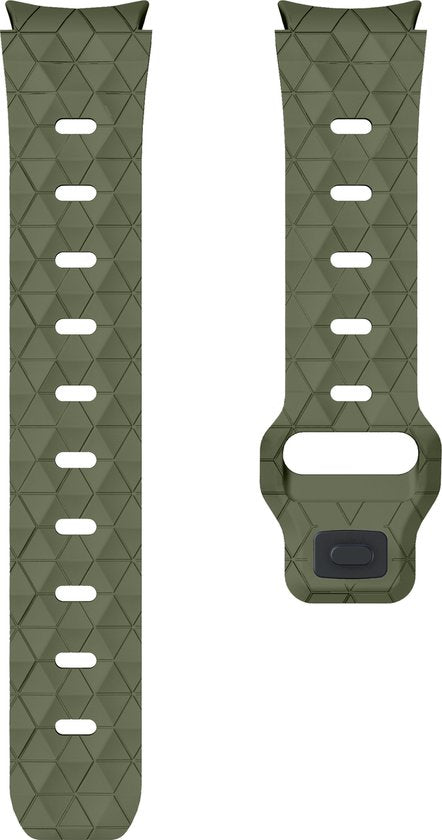 YONO Hexagon Bandje 20mm - Horlogebandje geschikt voor Samsung Galaxy Watch 7/6/5/4 (40/43/44/47mm Classic & Pro) - Donkergroen