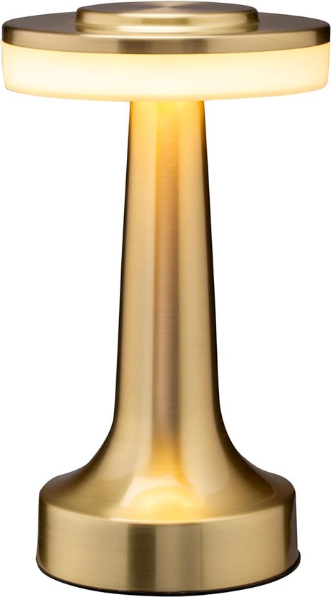 YONO Tafellamp Oplaadbaar - Lamp met Touch Functie - Slaapkamer - Woonkamer - Goud