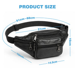 YONO Heuptas Heren - Vegan Leer - Crossbody Tas - Zwart