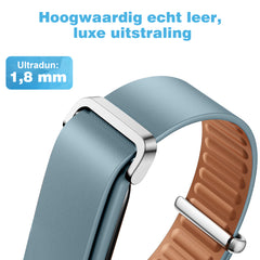 YONO Bandje geschikt voor Google Fitbit Air - Leer - Lichtblauw