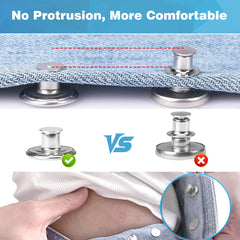 YONO Jeansknopen 24 Stuks - 20mm - 17mm - Brons en Zilver