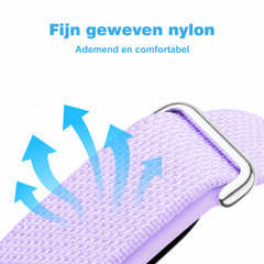YONO Bandje geschikt voor Google Fitbit Air - Nylon Armband - Lila