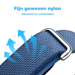 YONO Bandje geschikt voor Google Fitbit Air - Nylon Armband - Donkerblauw