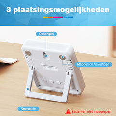 YONO Hygrometer Binnen - Digitale Thermometer en Luchtvochtigheidsmeter - Wit
