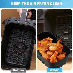 YONO Siliconen Airfryer Bakjes 3L en 6L geschikt voor Philips Dual Basket Airfryer 3000 & 5000 series - 2 Stuks