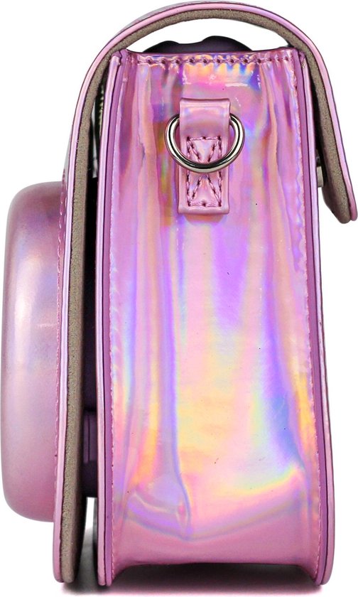 YONO Case geschikt voor Fujifilm Instax Mini 11 / 9 / 8 – Hoesje met Draagriem – Camera Tas - Rose Gold