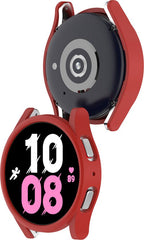 YONO Bumper geschikt voor Galaxy Watch 5 (44 mm) - Hoesje - Full Cover Case - Rood