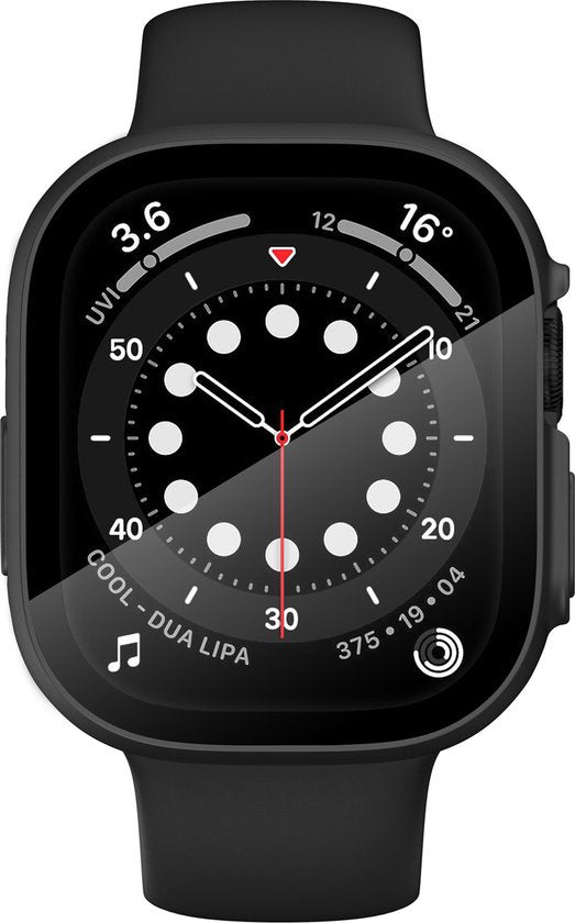 YONO Screen Protector Bumper geschikt voor Apple Watch Ultra (49mm) - Full Cover Case - Hoesje - Zwart