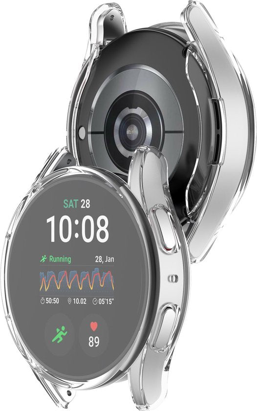 YONO Hoesje geschikt voor Samsung Galaxy Watch 7 - 44mm - Screenprotector - TPU - Transparant