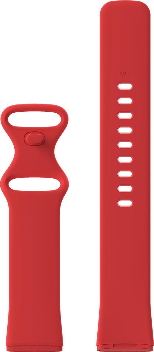 YONO Bandje geschikt voor Fitbit Versa 4 / 3 / Sense – Siliconen – Rood – Small